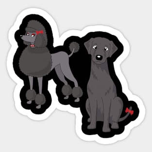 Black dogs Sticker